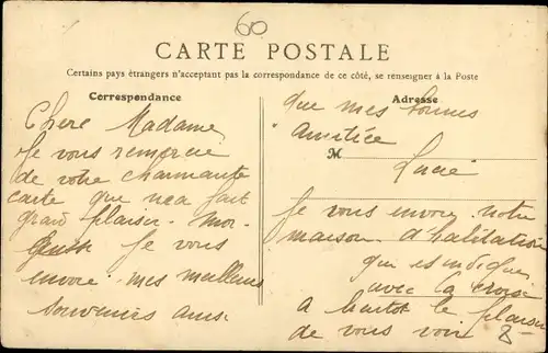 Ak Trie Chateau Oise, Gare de l'Ouest, Bahnhof