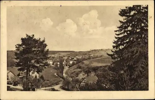 Ak Brombach Schmitten Hochtaunuskreis in Hessen, Panorama vom Ort, Aufstieg zur Naturfreundehütte