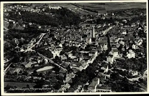 Ak Bad Wildungen in Nordhessen, Fliegeraufnahme