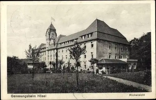 Ak Hösel Ratingen im Kreis Mettmann, Genesungsheim, Rückansicht