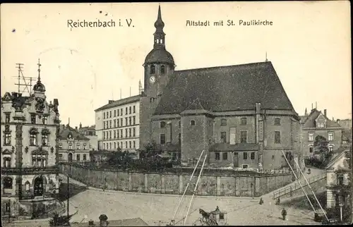 Ak Reichenbach im Vogtland, Altstadt, St. Paulikirche