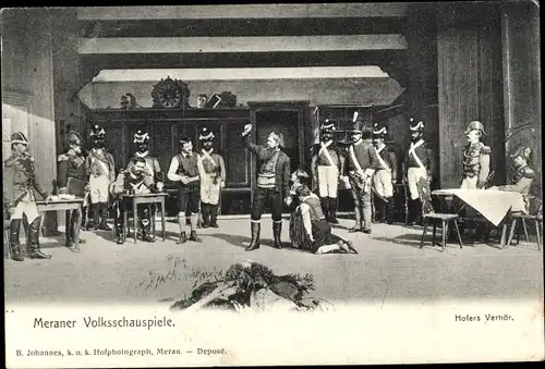 Ak Meran Merano Südtirol, Meraner Volksschauspiele, Hofers Verhör