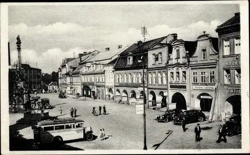 Ak Jaroměř Jermer Reg. Königgrätz, Marktplatz