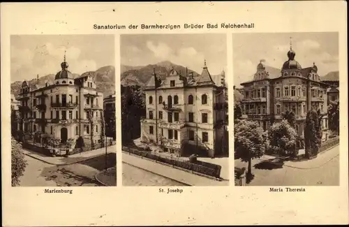 Ak Bad Reichenhall in Oberbayern, Sanatorium der Barmherzigen Brüder, Marienburg, St. Joseph