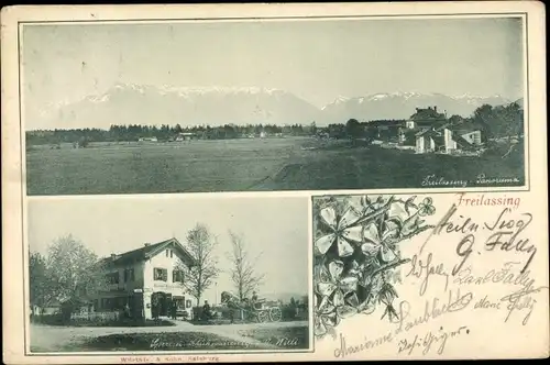 Ak Freilassing im Berchtesgadener Land Oberbayern, Handlung G. Willi, Panorama