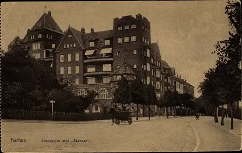 Ak Århus Aarhus Dänemark, Strandvejen med Skansen