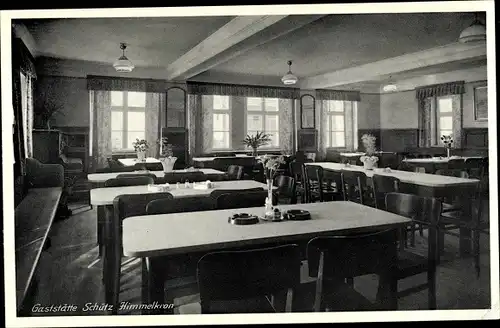 Ak Himmelkron in Oberfranken, Gasthof Gottl. Schütz, Speisesaal