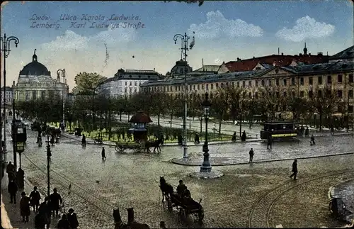 Ak Lwów Lemberg Ukraine, Ulica Karola Ludwika, Karl Ludwig Straße