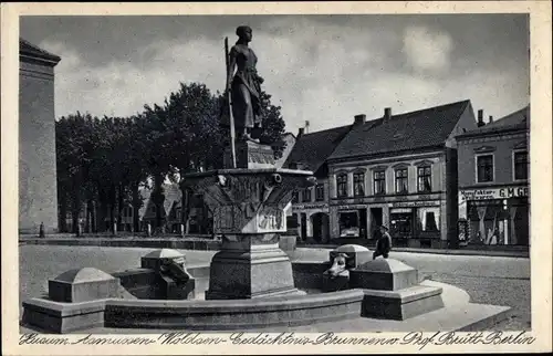 Ak Husum in Nordfriesland, Asmussen Woldsen Gedächtnisbrunnen, Prof. Brütt