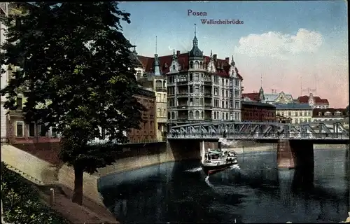 Ak Poznań Posen, Wallischeibrücke