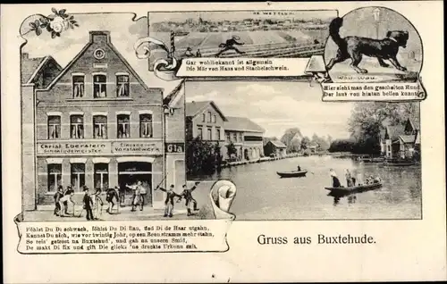 Passepartout Ak Buxtehude in Niedersachsen, Schmiedemeister Christ. Eberstein