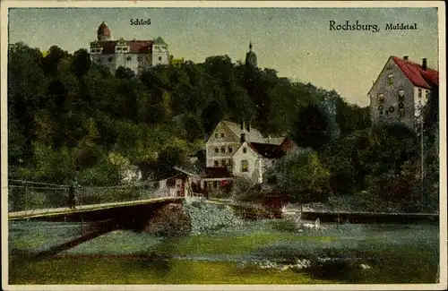 Ak Rochsburg Lunzenau in Sachsen, Schloss, Muldetal