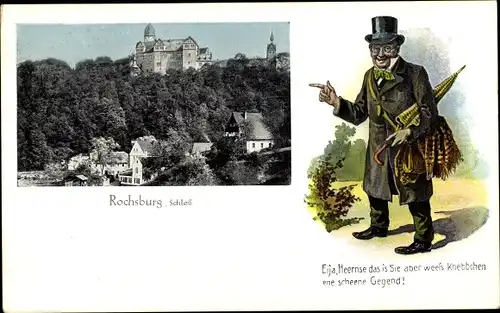 Ak Rochsburg Lunzenau in Sachsen, Schloss, Fritze Bliemchen