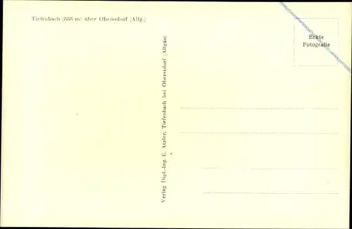 Ak Tiefenbach Oberstdorf im Oberallgäu, Teilansicht der Ortschaft