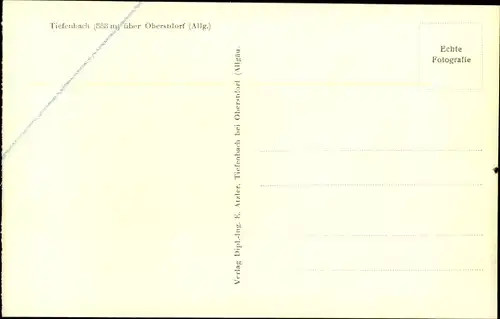 Ak Tiefenbach Oberstdorf im Oberallgäu, Ort mit Umgebung, Gebirge