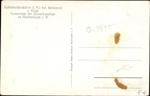 Ak Kottenheide Schöneck im Vogtland Sachsen, Ferienheim Kottenheide