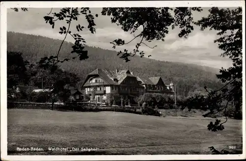 Ak Baden Baden am Schwarzwald, Waldhotel Der Selighof