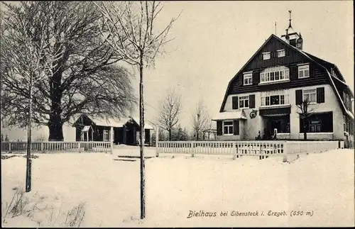 Ak Eibenstock im Erzgebirge Sachsen, Bielhaus von Carl Kupfer