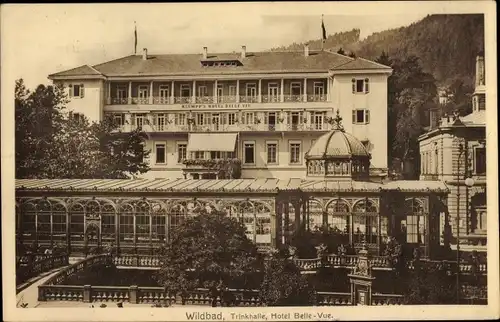 Ak Bad Wildbad im Schwarzwald, Trinkhalle, Hotel Belle Vue