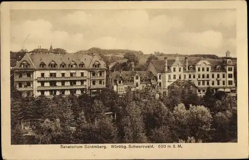 Ak Schömberg im Schwarzwald Württemberg, Sanatorium