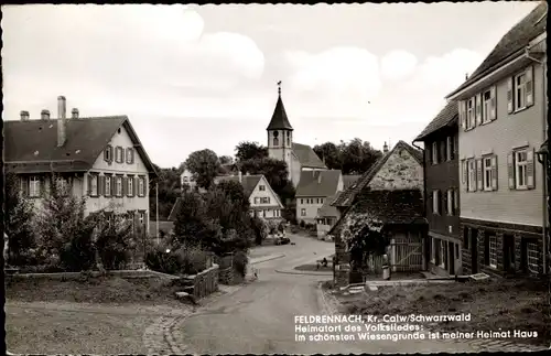 Ak Feldrennach im Schwarzwald, Dorfpartie