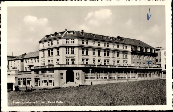 Ak Nordseebad Borkum in Ostfriesland, Eisenbahnheim, Haus