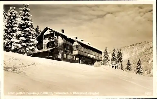 Ak Tiefenbach Oberstdorf im Oberallgäu, Alpengasthof Sesselalp