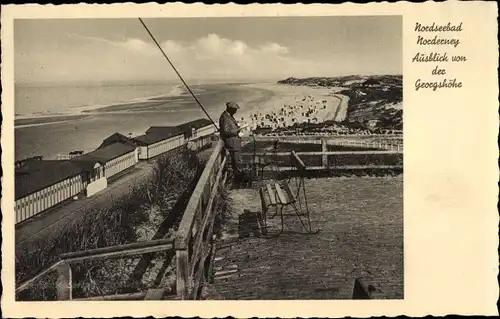 Ak Norderney in Ostfriesland, Ausblick von der Georgshöhe