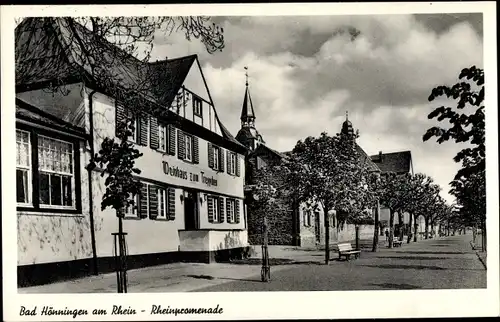 Ak Bad Hönningen am Rhein, Rheinpromenade, Weinhaus zum Treppchen