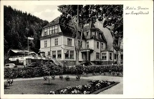 Ak Rengsdorf im Westerwald, Hotel und Pension zur Burg Altwied