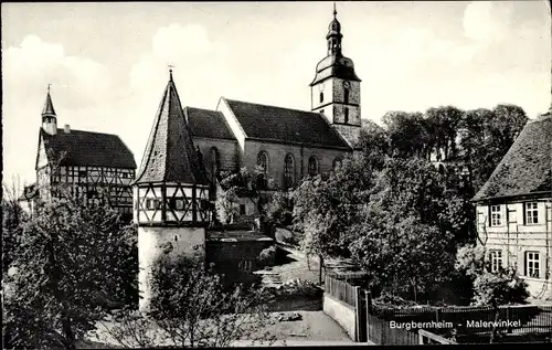 Ak Burgbernheim Mittelfranken Bayern, Malerwinkel, Kirche