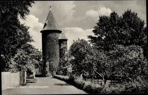 Ak Borken in Westfalen, Am Volksgarten