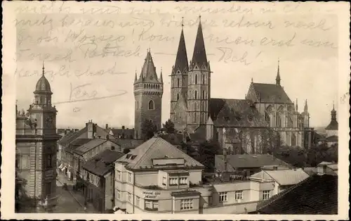 Ak Kolín Köln an der Elbe Mittelböhmen, Teilansicht, Kirche