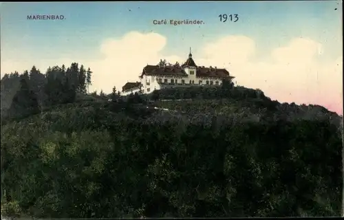 Ak Mariánské Lázně Marienbad Region Karlsbad, Cafe Egerländer