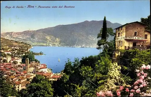 Ak Riva del Garda Trentino, Lago di Garda, Panorama visto dal Bastione