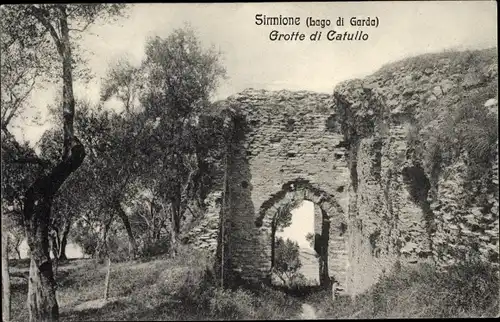 Ak Sirmione Lago di Garda Lombardia, Grotte di Catullo