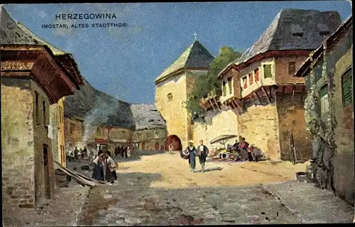 Ak Mostar Bosnien Herzegowina, Altes Stadttor