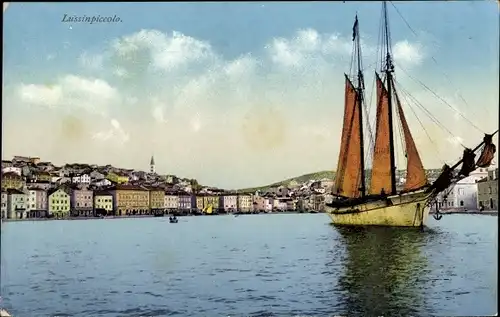 Ak Mali Lošinj Lussinpiccolo Kroatien, Wasserpartie, Segelschiff