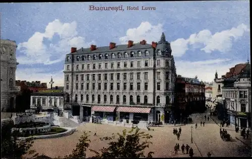 Ak București Bukarest Rumänien, Hotel Luvru