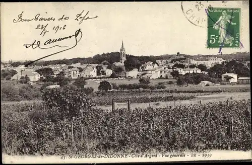 Ak Saint Georges de Didonne Charente Maritime, Cote d'Argent, vue generale