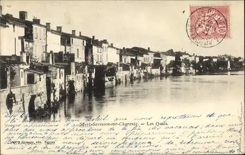 Ak Saint Savinien sur Charente Maritime, Les Quais