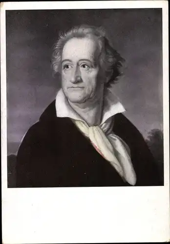 Künstler Ak Kolbe, Schriftsteller Johann Wolfgang von Goethe, Portrait
