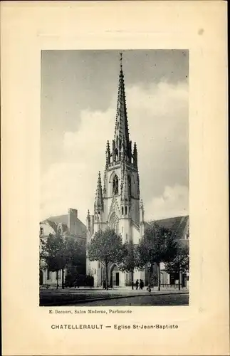 Ak Chatellereault Vienne, Eglise Saint Jean Baptiste