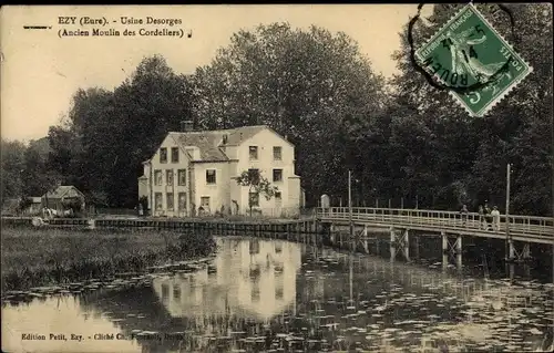 Ak Ezy Eure, Usine Desorges, Ancien Moulin des Cordeliers