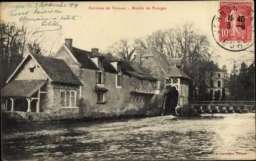 Ak Fourges Eure, Le Moulin