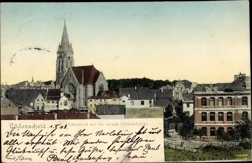 Ak Lüdenscheid im Märkischen Kreis, Grünewald, Neue Christuskirche