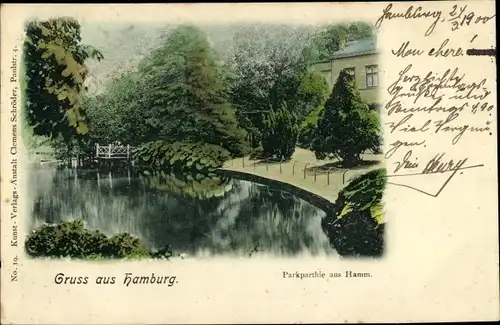 Ak Hamburg Hamm, Park