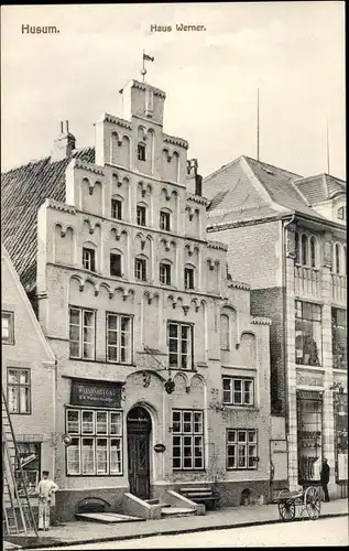 Ak Husum in Nordfriesland, Vorderansicht vom Haus Werner, Weinhandlung, Inh. H. W. Werner