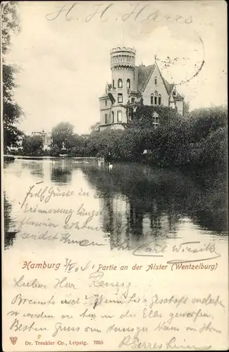 Ak Hamburg Nord Uhlenhorst, Alster, Wentzelburg