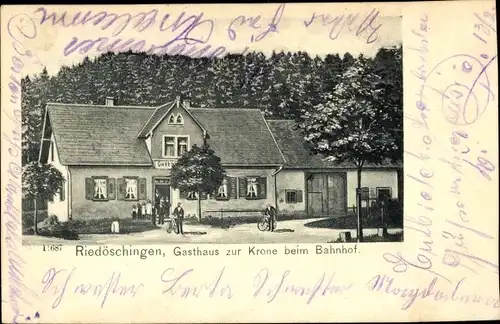 Ak Riedöschingen Blumberg am Schwarzwald, Gasthaus zur Krone